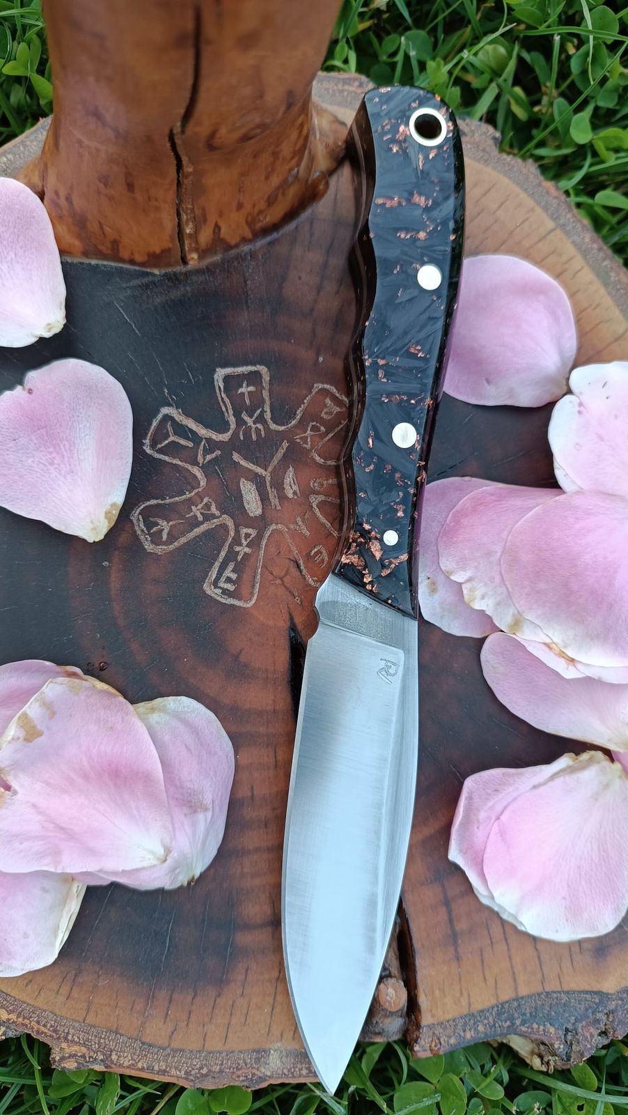 Copper Raven #017 handmade knife